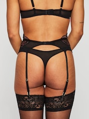 Ann Summers Black Sexy Lace Planet Suspender Belt - Image 2 of 5