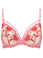 Ann Summers Pink Heart Bouquet Non Padded Plunge Bra - Image 5 of 5