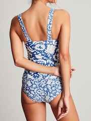 Joules Jasmine Blue Mosaic Tankini Top - Image 2 of 6