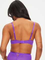 Ann Summers Purple Cherry Kiss Padded Plunge Bra - Image 2 of 4