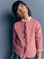 Boden Pink Everyday Frilled Cardigan - Image 1 of 5