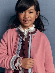 Boden Pink Everyday Frilled Cardigan - Image 2 of 5