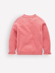 Boden Pink Everyday Frilled Cardigan - Image 4 of 5