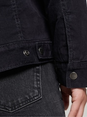 Superdry Black Sherpa Cord Trucker Jacket - Image 4 of 5