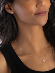 Beaverbrooks 9ct Diamond Heart Pendant and Earrings Set - Image 2 of 3