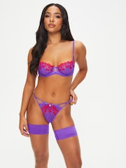Ann Summers Purple Bright Cherry Kiss Thong - Image 3 of 5