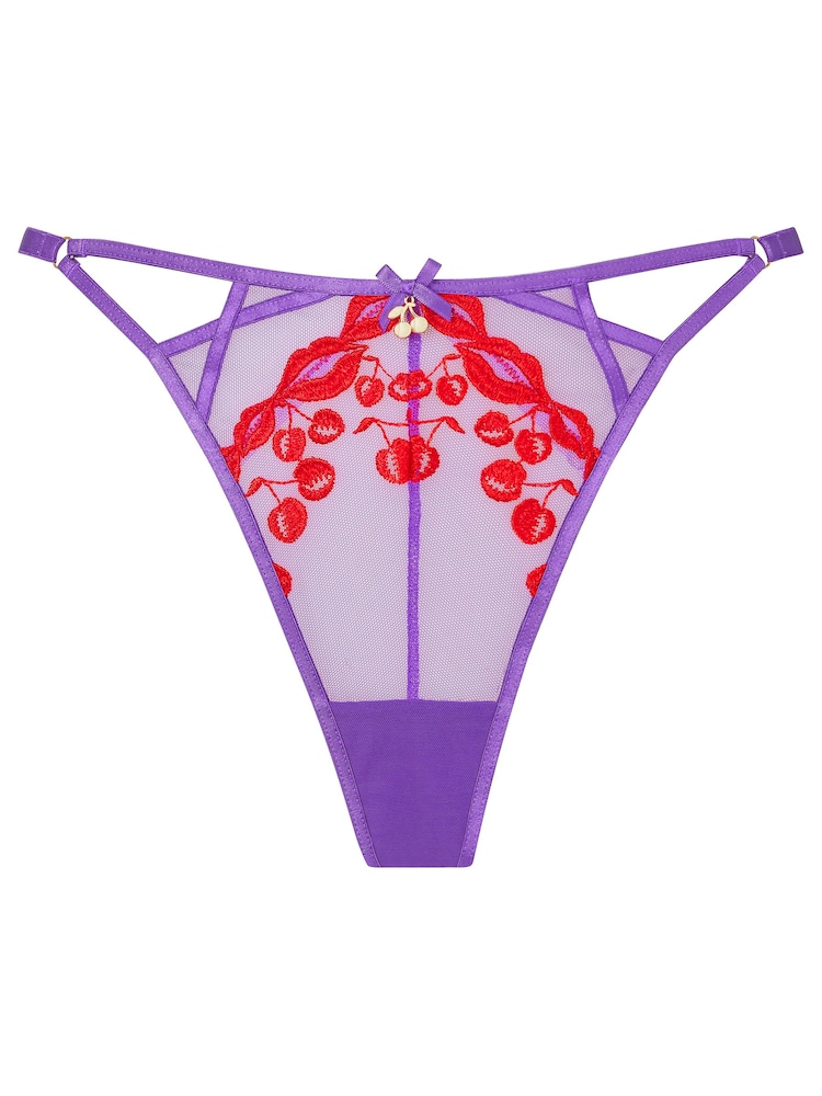 Ann Summers Purple Bright Cherry Kiss Thong - Image 5 of 5 Ann Summers Purple Bright Cherry Kiss Thong - Image 5 of 5