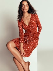 Boden Brown Briony Jersey Short Dress - Image 2 of 6