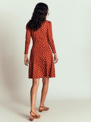 Boden Brown Briony Jersey Short Dress - Image 3 of 6