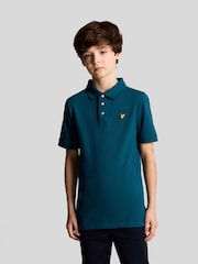 Lyle & Scott Apres Blue Boys Classic Polo Shirt - Image 1 of 5