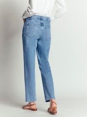 Boden Blue High Rise Straight Jeans - Image 3 of 7