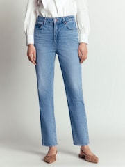 Boden Blue High Rise Straight Jeans - Image 4 of 7
