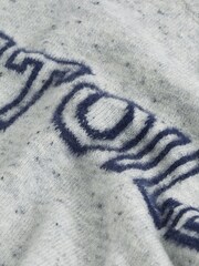 Grey Cropped Etoile Slogan Jumper - Image 3 of 7