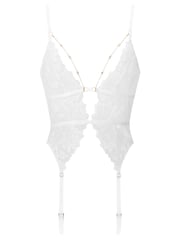 Ann Summers Ivory White Angelic Floral Embroidery Non Padded Basque - Image 5 of 5