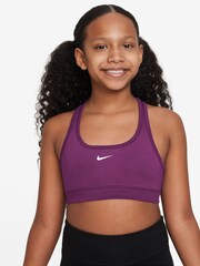 Nike Purple Dri-FIT Swoosh Support Bra - Image 1 of 3