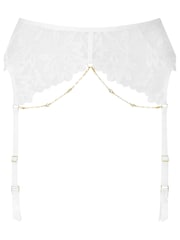 Ann Summers Ivory White Angelic Floral Embroidery Suspender Belt - Image 6 of 6