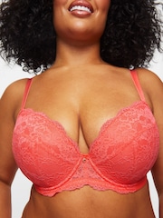 Ann Summers Orange Sexy Lace Planet Padded Plunge Bra - Image 5 of 7