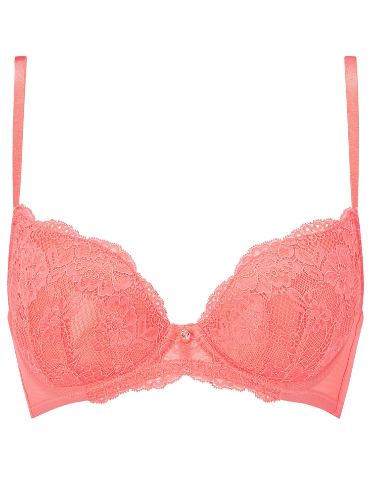 Ann Summers Orange Sexy Lace Planet Padded Plunge Bra - Image 7 of 7