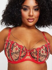 Ann Summers Red Locket Heart Non Pad Balcony Bra - Image 6 of 8