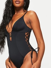 Ann Summers Black Miami Dreams Non Padded Soft Swimsuit - Image 4 of 5