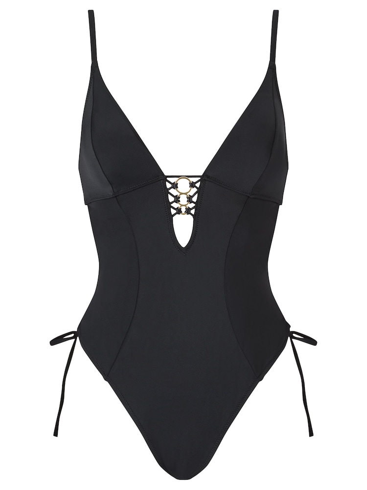 Ann Summers Black Miami Dreams Non Padded Soft Swimsuit - Image 5 of 5