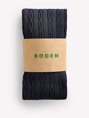 Boden Blue Cable Knit Tights - Image 2 of 3