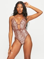 Ann Summers Brown Sultry Heat Sequin Soft Swimsuit - Image 1 of 5