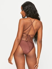 Ann Summers Brown Sultry Heat Sequin Soft Swimsuit - Image 3 of 5