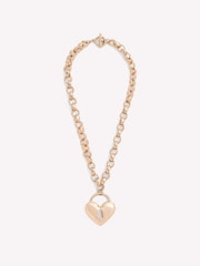 Boden Gold Tone Chunky Love Lock Necklace - Image 2 of 3