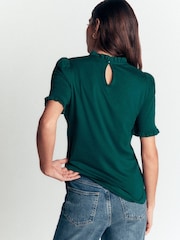 Boden Green Imi Supersoft Frill T-Shirt - Image 3 of 5