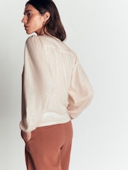 Boden Cream Ara Jersey Shirt - Image 3 of 6