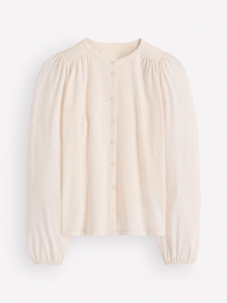 Boden Cream Ara Jersey Shirt - Image 6 of 6