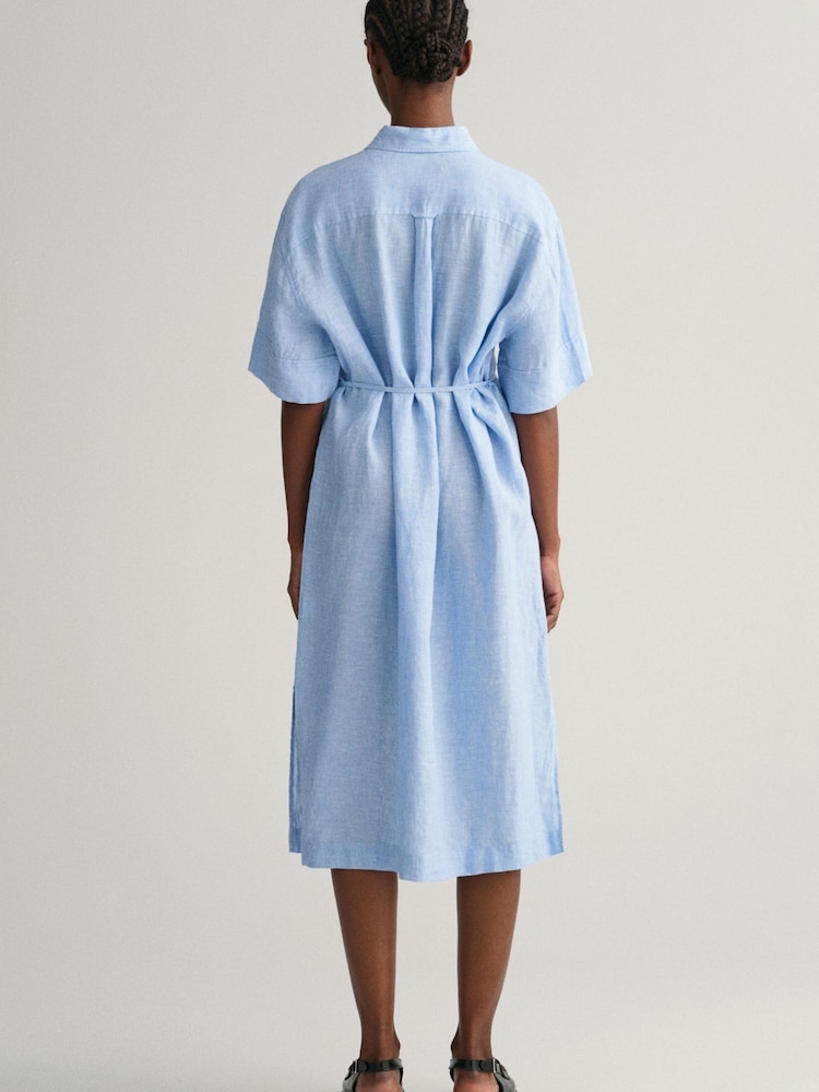 GANT Relaxed Fit Linen Shirt Dress - Image 2 of 7