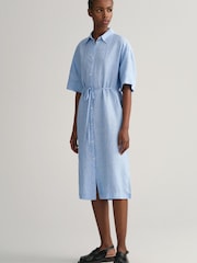 GANT Relaxed Fit Linen Shirt Dress - Image 4 of 7