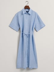 GANT Relaxed Fit Linen Shirt Dress - Image 5 of 7