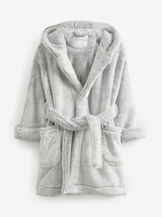 Grey Soft Touch Fleece Dressing Gown (9mths-16yrs) - Image 6 of 8