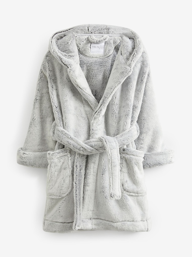 Grey Boys Fluffy Dressing Gown Buy Grey Soft Touch Fleece Dressing