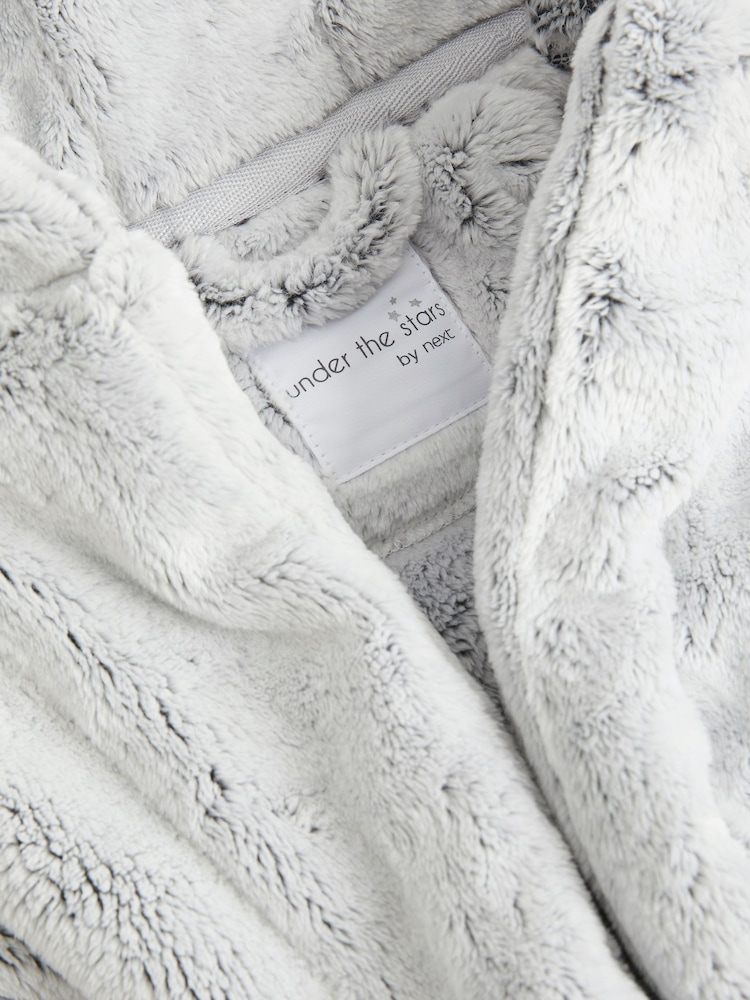 Grey Soft Touch Fleece Dressing Gown (9mths-16yrs) - Image 8 of 8