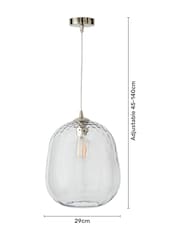 Visconte by BHS Black Minori 1 Light Ceiling Light Pendant - Image 4 of 5