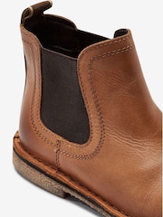 Tan Brown Standard Fit (F) Leather Chelsea Boots - Image 4 of 4