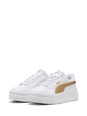 Puma White Karmen Classic Metallic Glam Sneakers - Image 1 of 6
