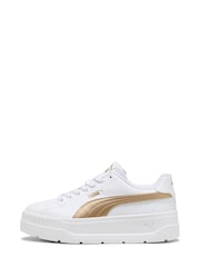 Puma White Karmen Classic Metallic Glam Sneakers - Image 3 of 6