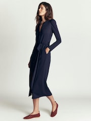 Boden Blue Honor Column Jersey Midi Dress - Image 4 of 6