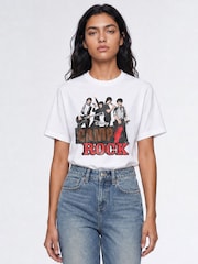 Brands In White Disney Camp Rock Group Shot Boyfriend Fit T-Shirt - Image 1 of 4