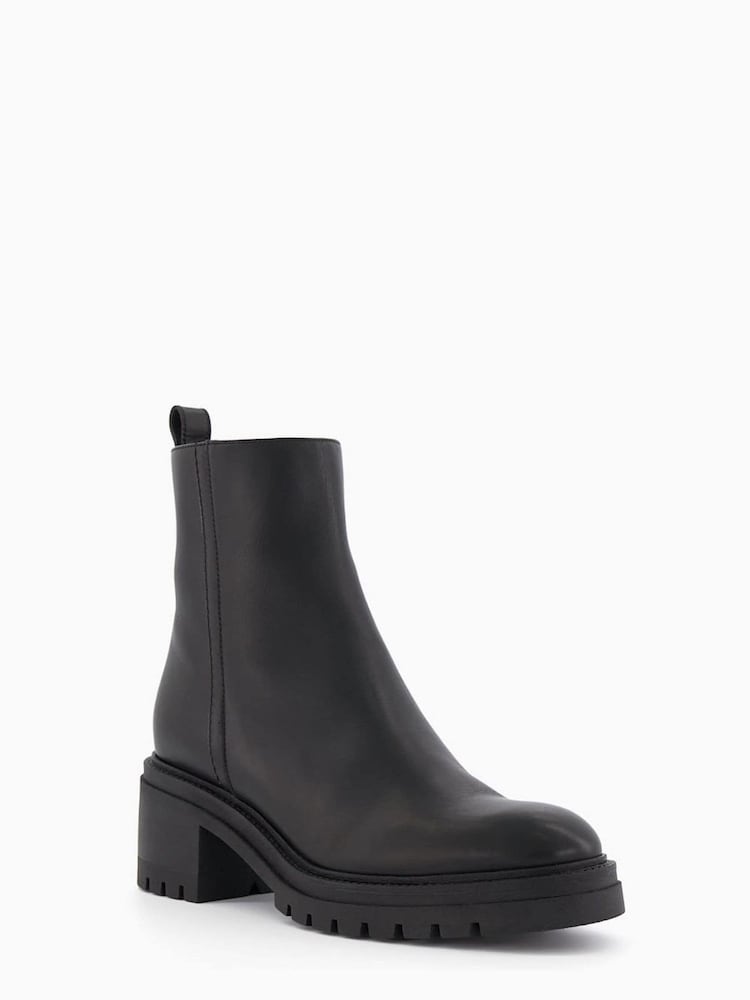 Chelsea Boots Cleated Heel Buy Dune London Black Possessive