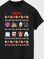 Brands In Black Dungeons & Dragons Jacquard Christmas T-Shirt - Image 3 of 4