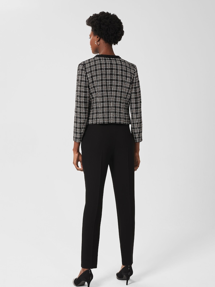 Hobbs Black Petite Stevie Tapered Trousers - Image 2 of 4 Hobbs Black Petite Stevie Tapered Trousers - Image 2 of 4