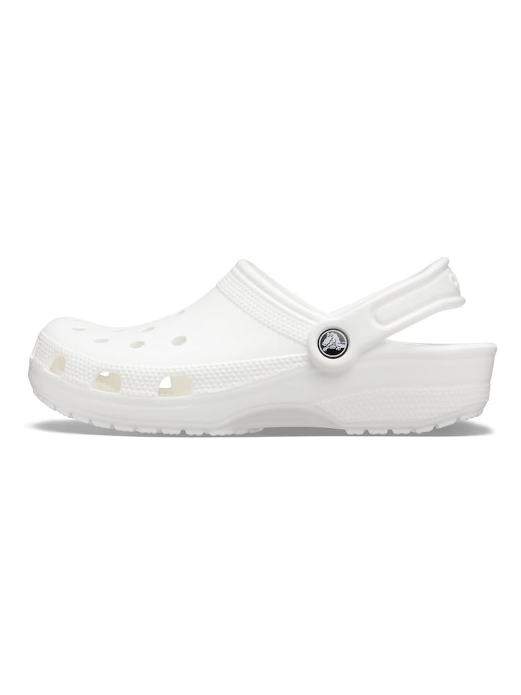 Crocs White Adults Classic Clogs - Image 2 of 7