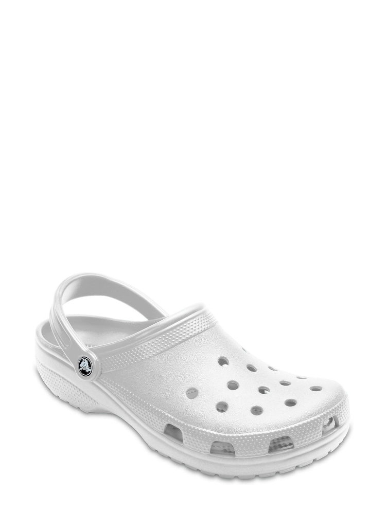 Crocs White Adults Classic Clogs - Image 3 of 7