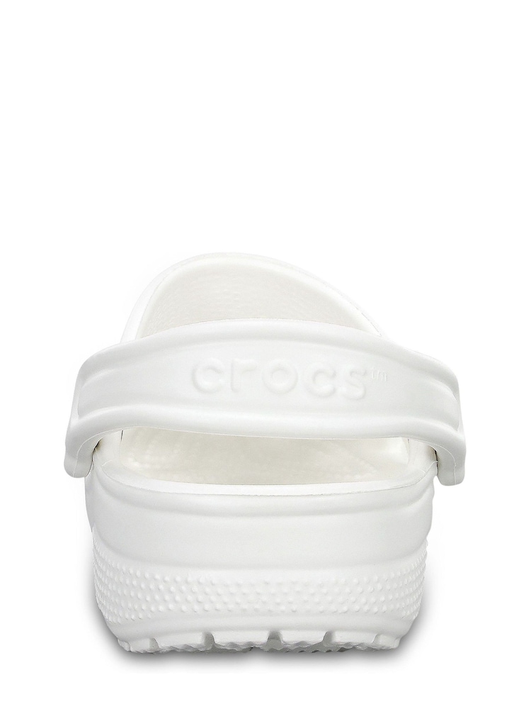 Crocs White Adults Classic Clogs - Image 4 of 7